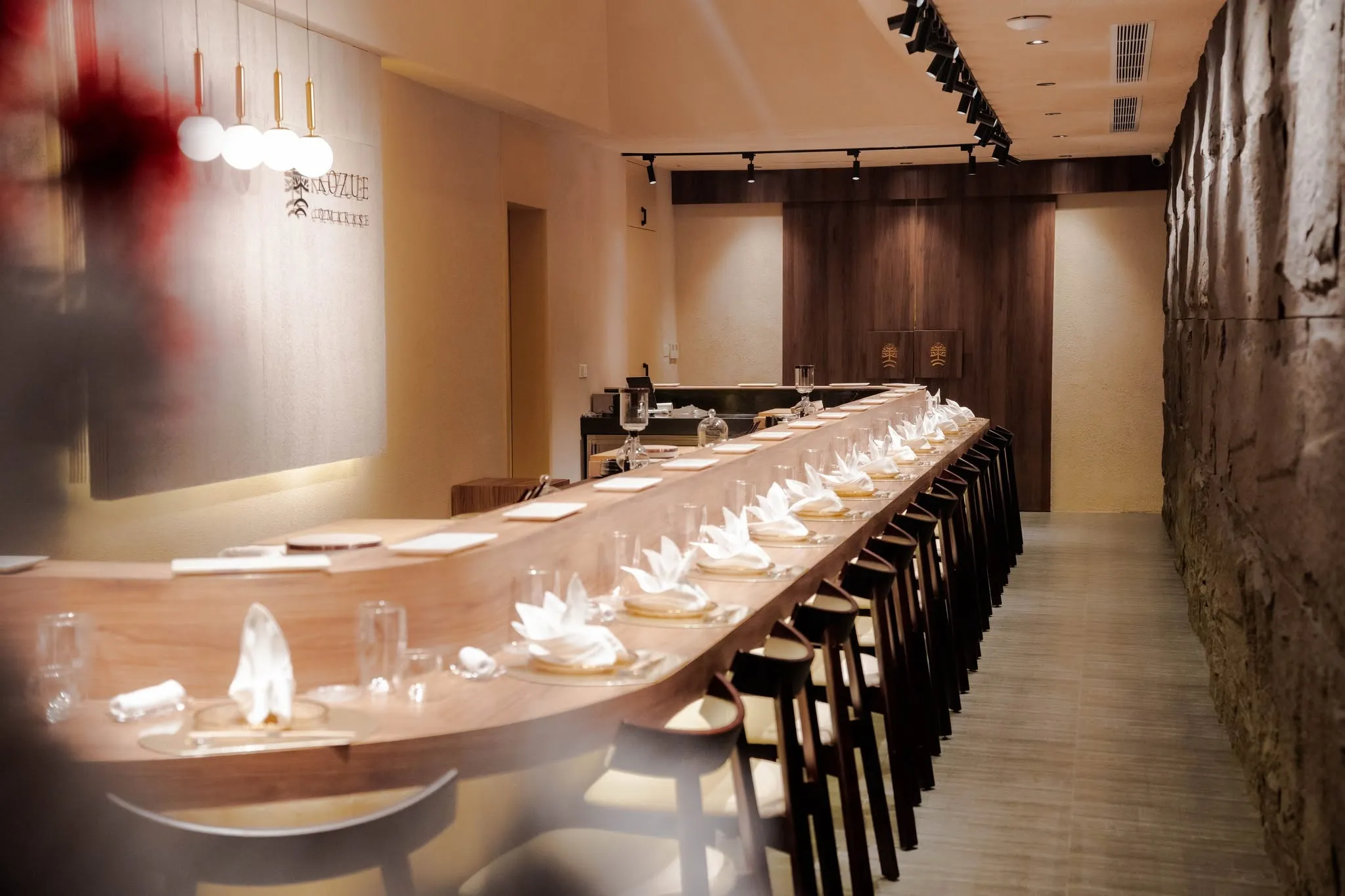 Interior dining room at Kairo Omakase